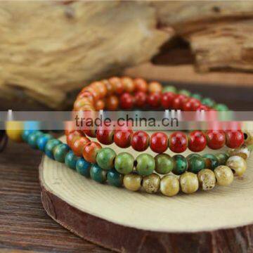 Colorful charming handmade ceramic beads bangle jewelry
