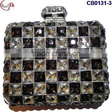 CB0131-3 2016 new design hot sale elegant and luxury Rhinestones African Handbag for wedding/party