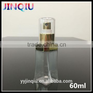 wholesale square empty spray perfume plastic bottle 60ml for perfume