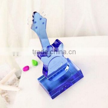 Elegant Crystal Glass Guitar Model Musical Instrument for Home Decorations & Gifts CO-M005