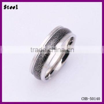 Beautiful Antique Pattern 316L Stainless Steel Boss Finger Ring