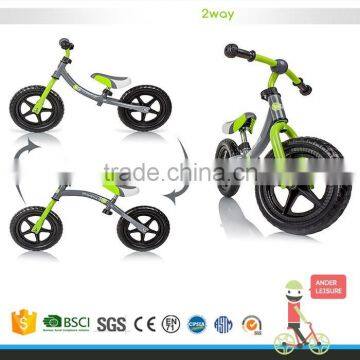 Two way no pedal kids educational toy balance bike for sale