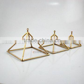 Golden or Pure Gold or Platinium or Titanium Quartz Crystal Singing Pyramid photo-3
