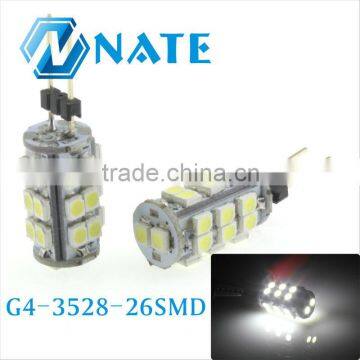 2014 whole sale g4 led 12v bulb g4 26pcs 3528SMD 2.5W 160Lm