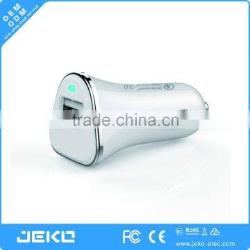 2016 latest high quality QC3.0 fast car charger for smart phones