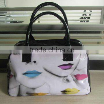 Lady used zipper tote bag cosmetic case