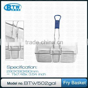 Stainless Steel Fries Basket with Collapsible Handle