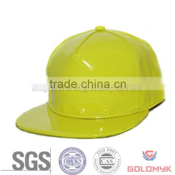 Neon Blank Leather Snapback Hat