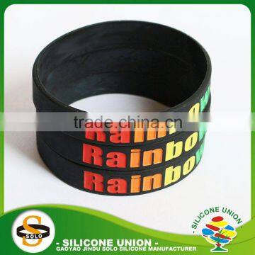 Friendship Fashion Silicone Bracelet Silicone Wristband With Color Filled