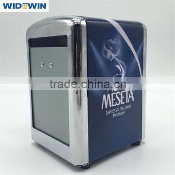 Standard metal napkin dispenser/servilletero/tissue box for restaurant