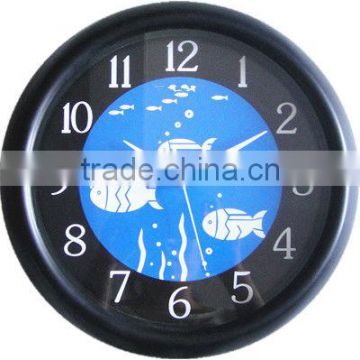 Plastic wall clock with hourly musical