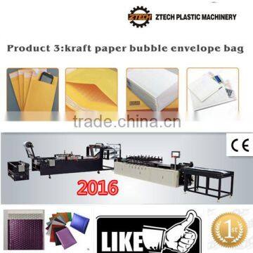 Kraft paper and air bubble film Express bag making machine
