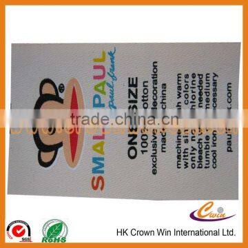 direct facotry printed sew in woven printing label tyvek printing label