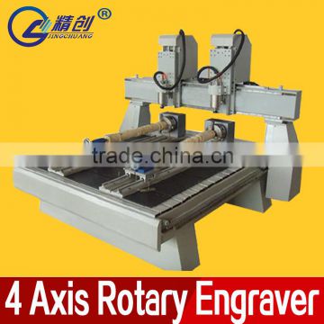 4 Axis CNC Router Rotary Engraving for Wood / Stone