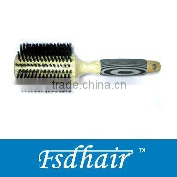 EVA handle ceramic wooden hair brush (DIA 45mm)