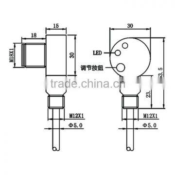Q18 Cable Series DC 4-wire Through Beam Photoelectric Sensor photo-2