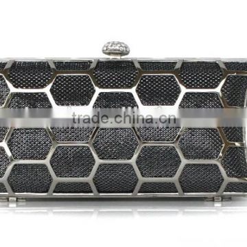 2014 PU and metal mesh evening bags evening bags fashion clutch Evening Bag