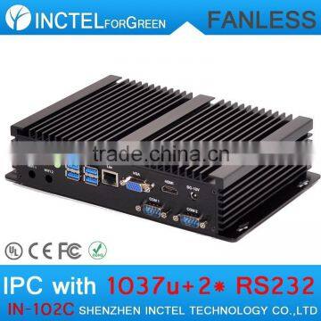 Fanless Mini pc Industrial Computer With 2 COM 4 USB 3.0 Intel Celeron 1037u photo-4