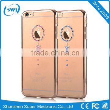 360 Degree Full Protective Crystal Bling Diamonds Clear Transparent PC Phone Shell Cover Case Skin For iPhone 6 6S Plus