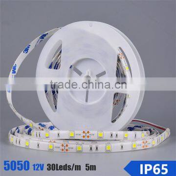 150leds 7.2w Warm white 220V 12V 24V IP20 flex smd 5050 led strip