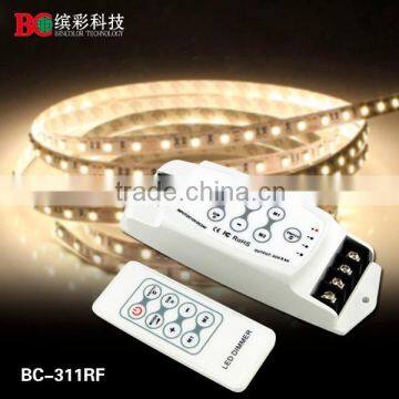 DC12V-24V 6A*3Channel Single color led dimmer RF remote touch control DIY