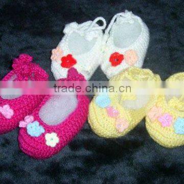 100% cotton handmade baby booties socks