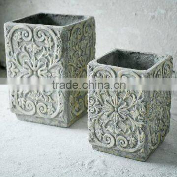 H133 vintage style flower pot shabby chic