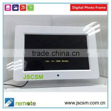 10.1 inch acrylic digital photo frame with clock and alarm clock