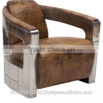 Sinclair Club Chair with Leather