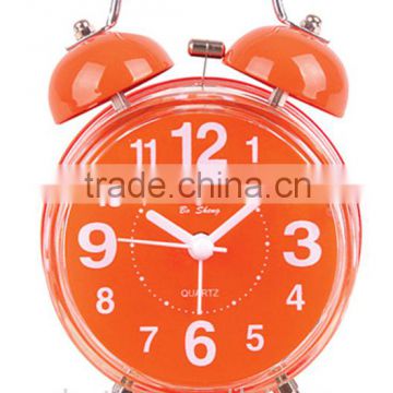 2015 mini style 3D numbers plasticTwin-bell clock for table alarm clock