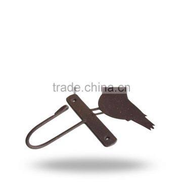 Designer Iron Bird Hook Metal Finish