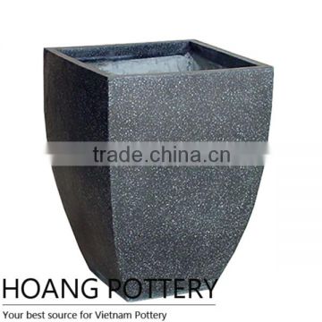 Wholesale Fiber Stone Terrazzo Pot Made in Vietnam