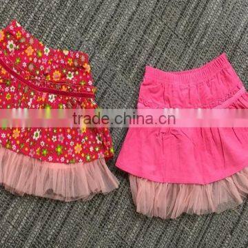 2016 Newest Design kids baby girl fashion ruffle mini skirt