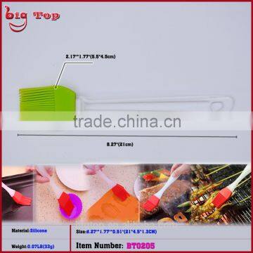 BT0205 8.27" Transparent PP Handle Silicone Brush Cooking Oil Brush Silicone Oil Brush BBQ Sauce Brush