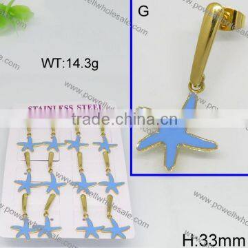 Wholesale Fashion Gold Plated Starfish Shape Fashion Earring photo-3