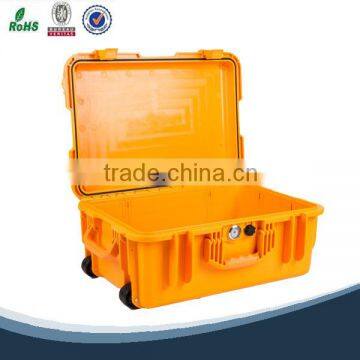 plastic handle equipment storage case with wheels