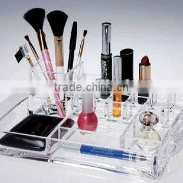 Injection tabletop acrylic make up organiser