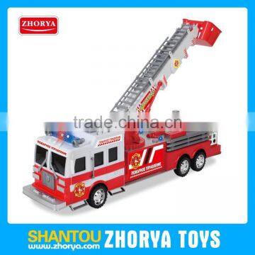 Simulation B/O PLASTIC Fire engine Take ladder toy musical and light