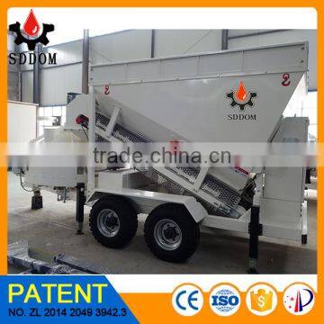 MB1200 small mobile concrete batching plant with wheel for sale