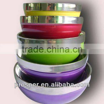 5pcs/set stainless steel bowl