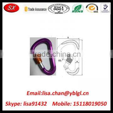 China Supplier Custom Aluminum 7075 Climbing Carabiner with 26KN Breaking Power