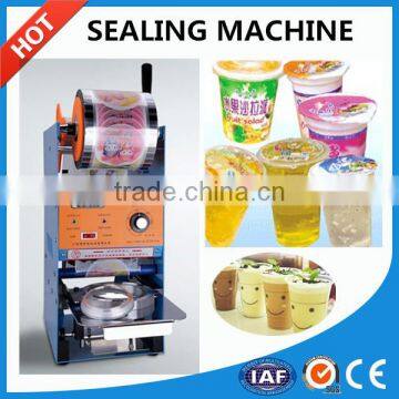 Automatic plastic cup sealing machine for milktea, tea cup sealing machine