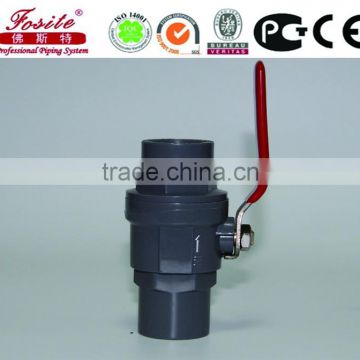 Chian manufacture PVC two pieces ball valve with iron handle