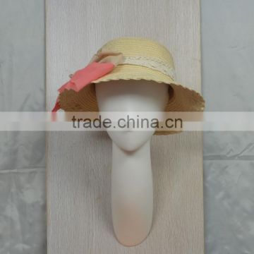 White Wall Mounted Female Head Deal for hats, scarves and sunglasses for home or retail store