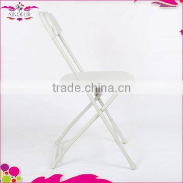 New Design Qingdao Sinofur New Style Garden White Plastic Folding Chair photo-4
