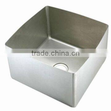 Handmade stainless steel kitchen basin for commercial use