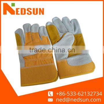 High quality cow split leather safety work gloves