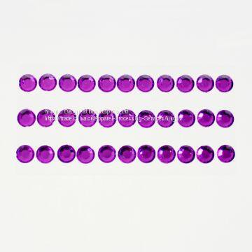 Purple Self- adhesive Rhinestone