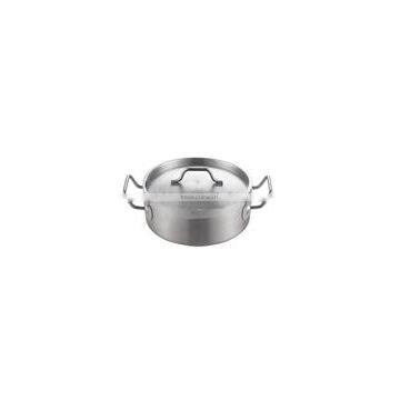 Two Handle Sauce Pan Saucepan Cooker Family Restaurant Hotel Usage Shot Body Stainless Steel Soup Pot With Lid photo-5