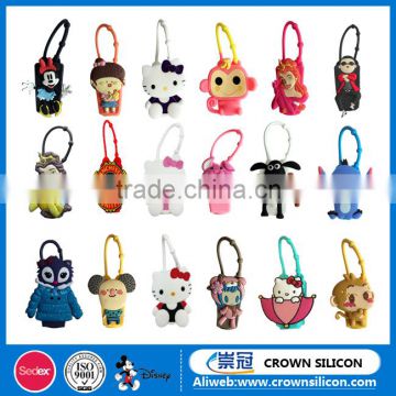 Cute animal 30ml silicone hand sanitizer holder for travel